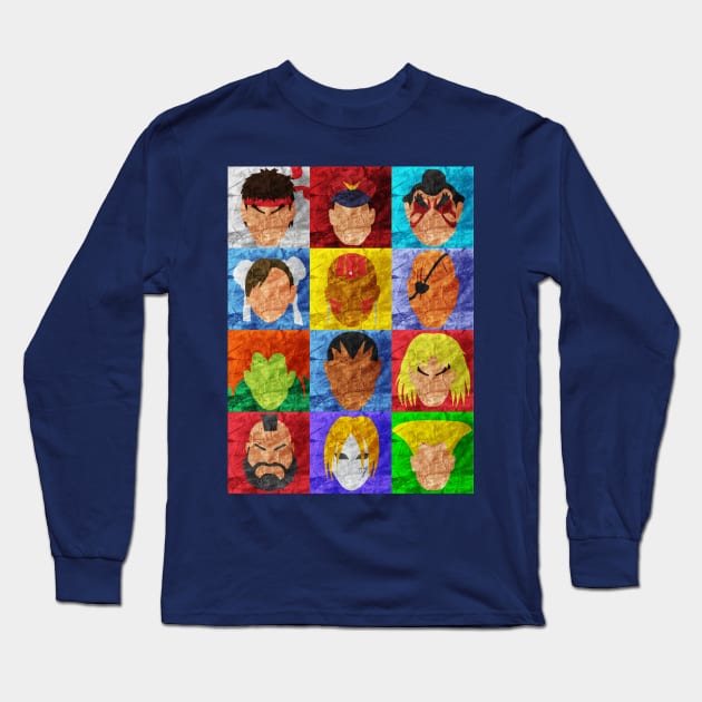 Street Fighter Pop Art Long Sleeve T-Shirt by JRLunaArt